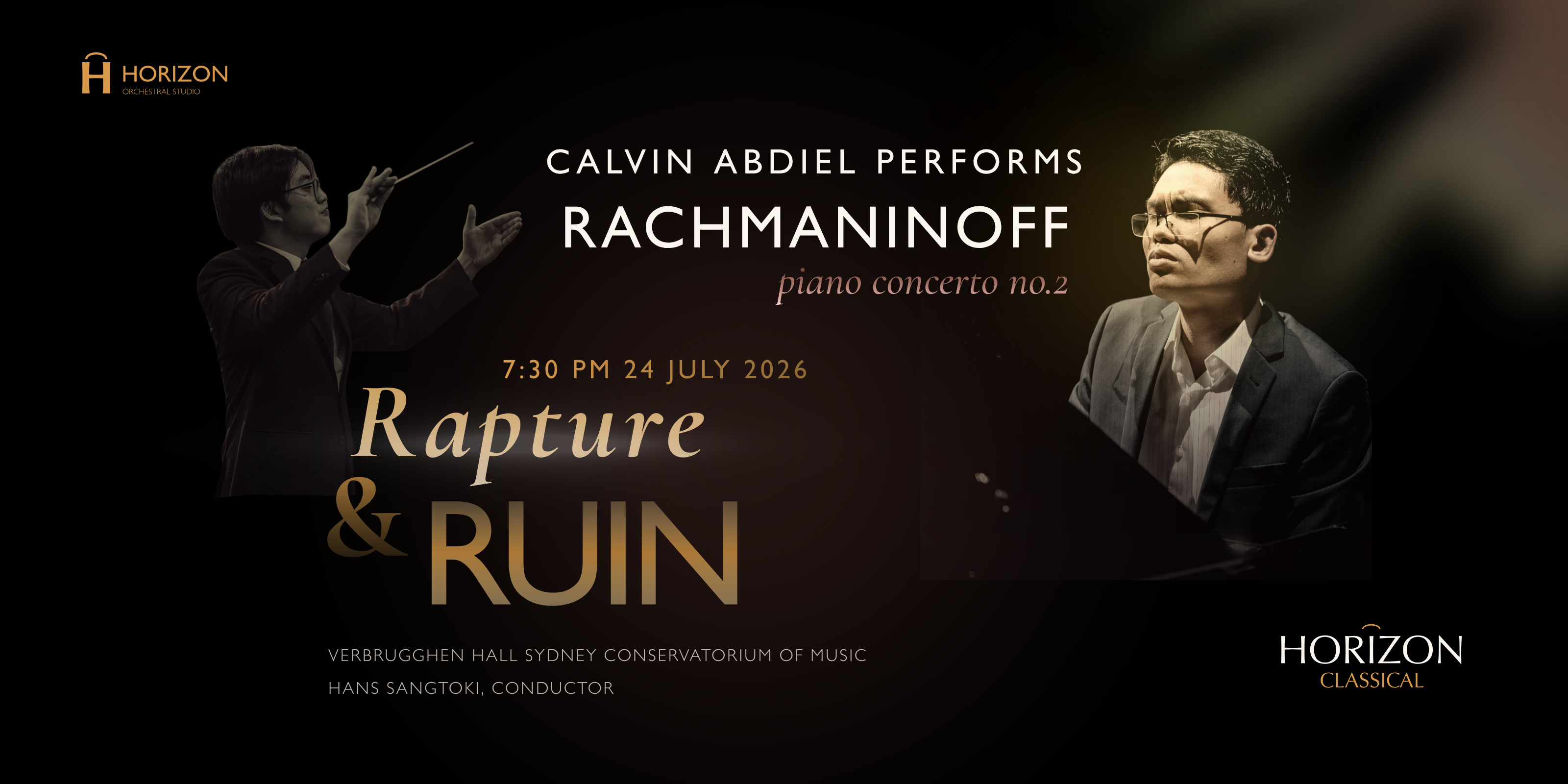 Rapture & Ruin — Horizon Classical · 24 July 2026 · Verbrugghen Hall